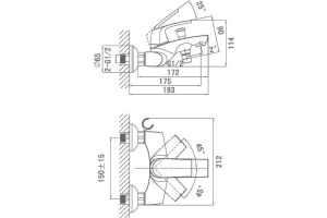 Смеситель для ванны D&K DA128 хром (DA1283201) - 3