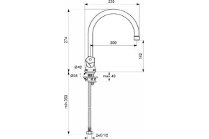 Смеситель для кухонной мойки Vidima Life хром (BA359AA) - 2