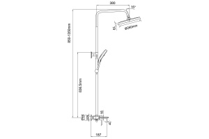 Душевая стойка со смесителем Gappo G03-8 G2403-8 - 2