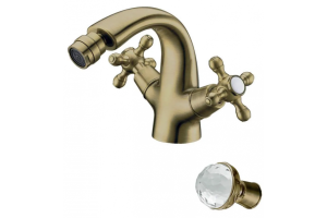 Смеситель для биде Boheme Medici бронза с прозрачным кристаллом Swarovski