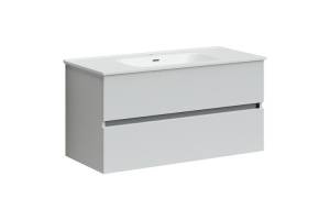 Тумба под раковину подвесная Sancos Urban 90 белая глянцевая