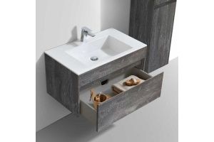 Тумба под раковину Vincea Chiara 80 серое дерево - 2