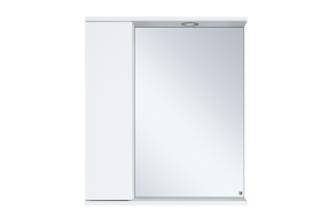 Зеркало-шкаф Misty Лира 60 левое белое глянцевое