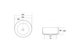 Накладная раковина Abber Bequem 40 белая матовая - 2