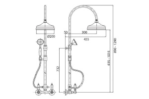 Душевой гарнитур Cezares FIRST (FIRST-CD-01-Bi) - 2