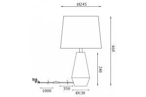Настольная лампа Maytoni Calvin Table Z181-TL-01-W - 2