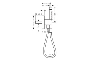 AX 12 626 000 Starck Душевой набор, шланг 1250 мм + шланговое подключение - 2