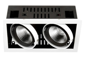 Встраиваемый светильник Ambrella Light T T812 BK/CH 2*12W 4200K