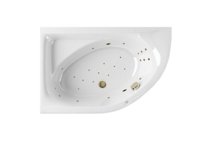 Ванна акриловая Excellent Aquarella Ultra 170x110 L с гидромассажем белый - бронза