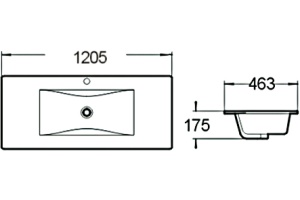 Раковина SantiLine SL-2102 120 - 2