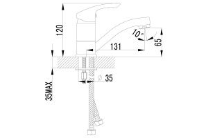 Смеситель для раковины Lemark plus Strike хром (LM1107C) - 2