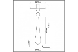 Основа для настольной лампы Odeon Light Standing Tower 4868/1T - 3