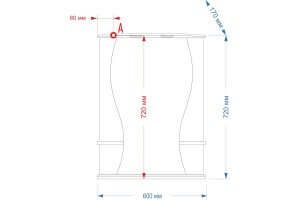 Зеркало-шкаф Misty Карина 60 R - 3