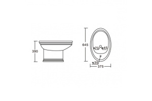 Биде напольное Ceramalux Classic белый (4285) - 2
