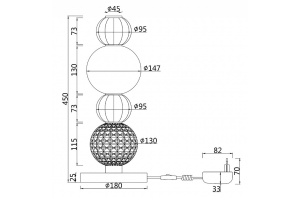Настольная лампа Maytoni Collar MOD301TL-L18CH3K - 2