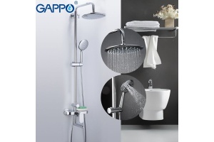 Душевая система Gappo с верхним душем смесителем и ручной лейкой хром G2419 - 3