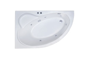Ванна акриловая Royal Bath Alpine Standart 150x100 L с гидромассажем белый