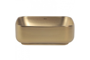 Накладная раковина Abber Rechteck 39 золото матовое - 2