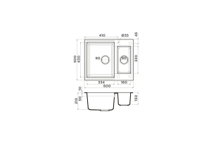 Мойка кухонная Omoikiri Sakaime Tetogranit/платина (4993915) - 2