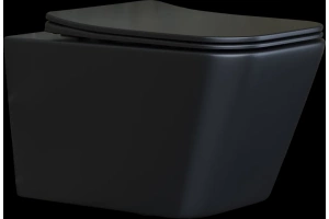 Унитаз подвесной Ceramica Nova Metric с сиденьем микролифт черный-матовый