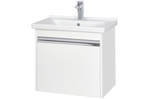 Тумба с раковиной Aquaton Капри 60 белый глянцевый