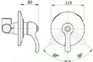 Смеситель для душа Magliezza LUCE бронза (50131-br) - 3