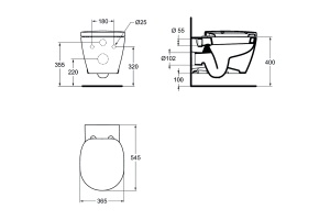 Унитаз подвесной Ideal Standard Connect  - 3