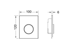 TECE loop Urinal, Панель стекло, цвет белый - 2