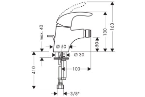 Смеситель для биде Hansgrohe Focus E хром (31720000) - 3