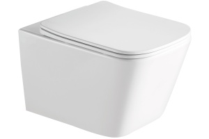 Унитаз подвесной SantiLine SL-5007 безободковый, с микролифтом