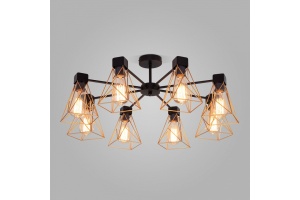 Люстра на штанге Eurosvet Trappola 70107/8 черный/латунь