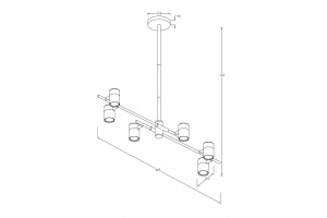 Люстра на штанге Freya Enzo FR5201PL-06B - 2