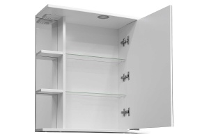 Зеркало-шкаф Stella Polar Концепт Лаура 70 R с подсветкой белый - 2