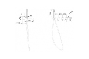 Смеситель для ванны встраиваемый Abber Wasser Kreis розовое золото - 3
