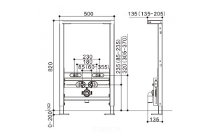 Система инсталляции для биде Weltwasser WW AMBERG 500 BD черный (10000005536) - 2