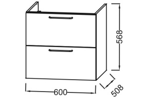 Тумба под раковину Jacob Delafon Odeon Rive Gauche 60 белый - хром - 3