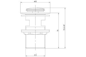 Донный клапан для раковины Iddis Slide SLIB000i88 - 3