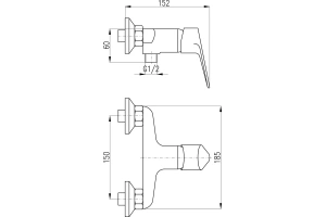 Смеситель для душа Rav Slezak Victoria хром - 2