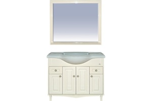 Тумба для комплекта Misty Шармель 105 светло-бежевая эмаль - 3