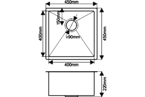 Мойка кухонная Melana D4545HG золото - 3