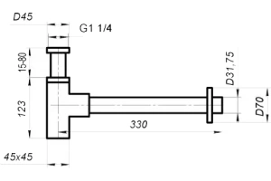 Сифон для раковины BelBagno хром (BB-SMQ2-01) - 2