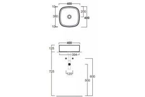 Раковина накладная Simas Folio 40 белая - 3