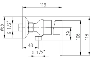 Смеситель для душа Rav Slezak Vltava черный матовый - золото - 2