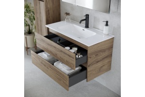 Тумба под раковину подвесная Sancos Libra 80 светлое дерево - 3