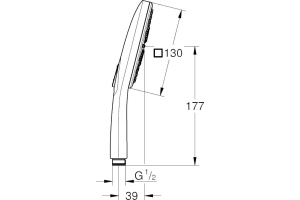 Душевая лейка Grohe Rainshower SmartActive 26551LS0 белая луна - 3