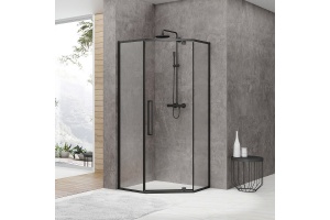 Душевой уголок Black&White Stellar Wind 90х90 черный матовый - 2
