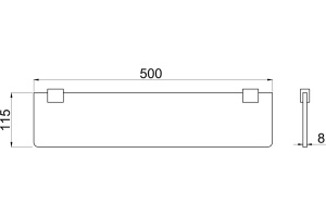 Полка Allen Brau Infinity 6.21012-31 50 см, черная - 2