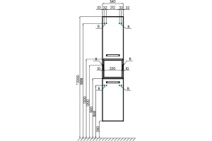 Полка Aquaton Лофт Фабрик 34 светлое дерево - 3