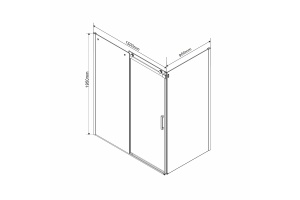 Душевой уголок Vincea Como 150х90 хром стекло прозрачное - 2