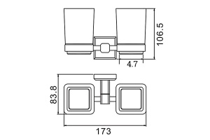 Стаканы для ванной Gappo G38 G3808 - 2